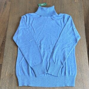 Blue Turtleneck Sweater